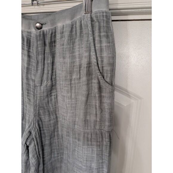 Soft‎ Surroundings Raleigh Gauze Pants women's small gray ruffle hem flowy - Picture 3 of 7
